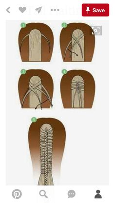 the instructions for how to tie your hair in three different ways, including braids and twists