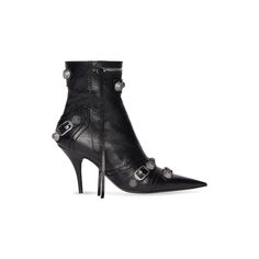 Women's Cagole 90mm Bootie in Black | Balenciaga US Hollywood Heels, Balenciaga Boots, Black Balenciaga, Shoes Boots Ankle, Pu Heels, Denim Maxi Skirt, Boot Types, Womens Boots Ankle, High Heel Boots