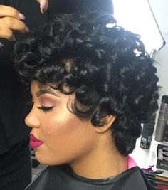 Short Hair Black, Short Hair Pixie Cuts, Beautiful Curly Hair, Edgy Short Hair