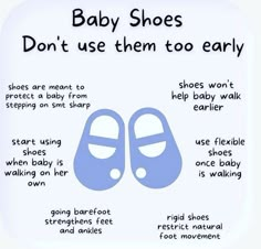 the baby shoes don't use them to early sign with instructions on how to wear them