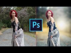 two photos with the same image and one is being used to create an image in adobe