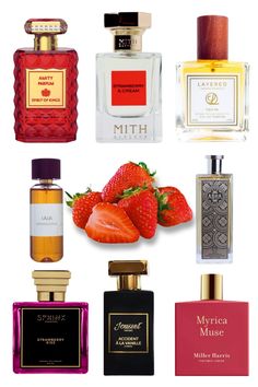 Strawberry Perfume, Perfume Aesthetic, Strawberry Scent, Miller Harris, Scent Perfume, Makeup For Black Skin, Vanilla Perfume