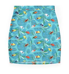 Super stretchy and durable polyester mini skirt. Vibrant, high-quality sublimation print across the front and back. Size range XXS-2XL. Little platy fish! Fish Skirt, Platy Fish, Cheap Casual T-shirt With Fish Print, White Cotton T-shirt With Fish Print, Cotton Short Sleeve T-shirt With Fish Print, Skirt Design, Mini Skirt, Sublimation Printing, Mini Skirts