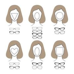 Women Face Shapes, Glasses Shapes, Face Shape Sunglasses, Glasses For Round Faces, Glasses For Face Shape, Face Types, Women Face, Types Of Women