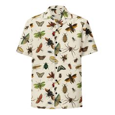 Step into the fascinating world of bugs and insects with our Bug Lover's Button-Up Shirt!  Elevate your style with this unique and eye-catching shirt, designed for those who have a passion for the miniature marvels of nature. Crafted with care and attention to detail, our button-up shirt features a captivating pattern adorned with a delightful array of bugs and insects. From intricate beetles to graceful butterflies, each bug is meticulously designed to capture their beauty and charm. Whether you're an avid entomologist or simply appreciate the wonders of the natural world, this shirt is sure to become a favorite in your wardrobe. Made from premium quality fabric, our shirt is not only stylish but also incredibly comfortable to wear. The breathable material ensures you stay cool and fresh, Bright Cottagecore, Green Academia, Bugs And Insects, Swaggy Outfits, Tailored Trousers, Especially For You, Baby Bag, Button Up Shirt, Favorite Jeans