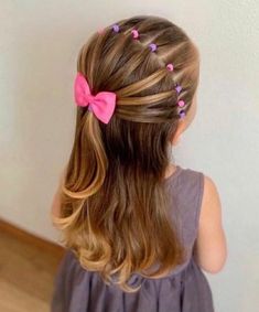 Toddler Hairstyles Girl Fine Hair, Cute Toddler Hairstyles, Girly Hairstyles, Easy Little Girl Hairstyles, Girl Hair Dos, Lil Girl Hairstyles, Girls Hairstyles Easy, Toddler Hairstyles Girl, Bridesmaid Hair Half Up