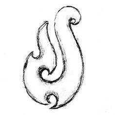 a black and white drawing of a bird's tail with swirls on it