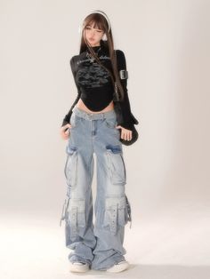 ❤︎ Blue Gradation Cargo Denim❤︎

It takes about 2 weeks to ship the product. Trendy Denim, Retro Mode, Outfit Jeans, Summer Jeans, Mein Style, Wide Leg Denim, Kpop Outfits, Stage Outfits, Outfit Casual