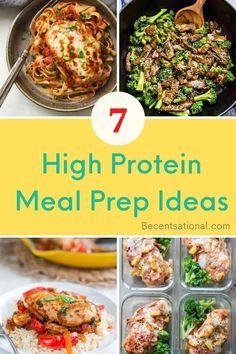 seven high protein meal prep ideas