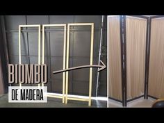 an image of a room divider that is made out of wood and has been painted black