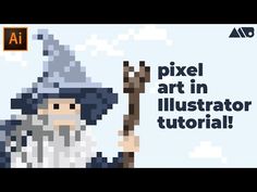 the pixel art in adobe is being used to create an animated character