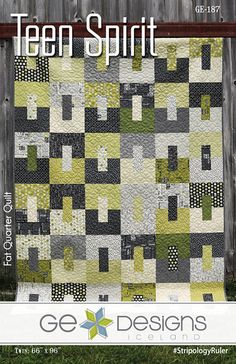 Gudrun Erla Project Size: Multiple Teen Quilts, Fat Quarter Quilt Pattern, Fat Quarter Quilt, Man Quilt, Jellyroll Quilts, Pdf Quilt Pattern, Green Quilt, Boy Quilts, Book Quilt