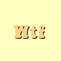 the word wf is made up of letters in different sizes and font styles on a yellow background