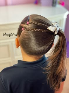 Ponytail With Braids, Toddler Hairstyles Girl Fine Hair, Cute Toddler Hairstyles, Easy Little Girl Hairstyles, Up Dos For Prom