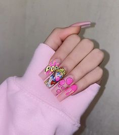 Anime Inspired Nails, Toxic Makeup, Hippie Nails, Inspired Nails, Vibrant Nails, Dope Nail Designs, Exotic Nails, Nail Swag