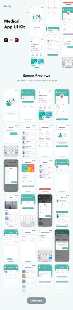 Medical App UI Kit Social App Design, Profile App, Desain Ux, Health App Design, Design Grid, Medical App, Atomic Design, Ui Ux App, Mobile App Design Inspiration