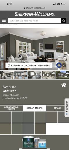 the interior paint color scheme for shelving - williams's new home is shown