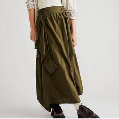 Bnwt. Free People By Nicholas K. Fatigue Skirt In Army. Very Unique Layered Skirt With A Utilitarian Cool Look To It. Size Small But I’m A Medium And It Fits Me. If You Look Up Free People By Nicholas K, They Are So Expensive. Priced This Pretty Good. Make An Offer. Spring Cotton Asymmetrical Cargo Skirt, Casual Asymmetrical Cargo Skirt For Spring, Utilitarian Clothing, Lord Of The Flies, Cool Look, Free People Skirt, Layered Skirt, Pretty Good, How To Look Better