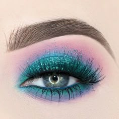 Make Up Yeux, Glitter Eyebrows, Green Lipstick, Bronze Makeup, Makijaż Smokey Eye, Colorful Eye Makeup