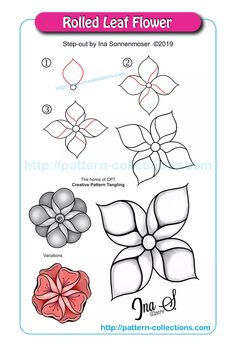 the instructions for how to make an origami flower with different shapes and sizes