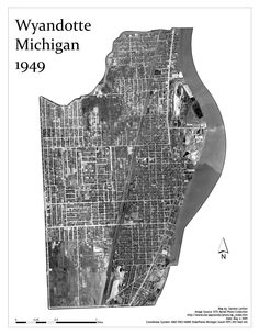 an old map of the city of wyandote michigan