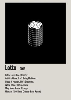 the cover art for lotto's latest album, featuring an image of a stack of coins