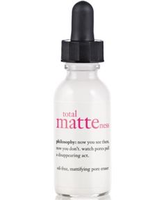 philosophy total matteness visible pore lightener 1oz - Skin Care - Beauty - Macy's Pore Eraser, Oily Skin Care, Skin Tips, My Skin, All Things Beauty, Acne Prone Skin, Belleza Natural, Face Skin, Hair Skin