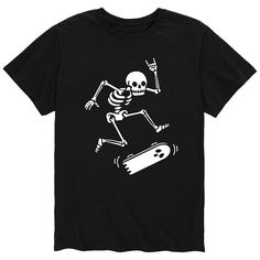 Add bone-chilling style to your wardrobe with this men's skeleton tee. Add bone-chilling style to your wardrobe with this men's skeleton tee. Crewneck Short sleevesFABRIC & CARE Cotton, polyester Machine wash Imported Size: XXL. Color: Black. Gender: male. Age Group: adult. Pattern: Graphic. Material: Cotton Blend. Skateboarding Skeleton, Graphic Material, Pattern Graphic, Ash Grey, Skateboarding, Fabric Care, Skeleton, Tshirt Print, Skateboard