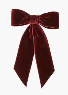 Pinot Luxury Hair Accessories, Bow Barrette, Jennifer Behr, French Barrette, Hair Collection, Velvet Bow, Red Silk, Velvet Ribbon, Red Bow