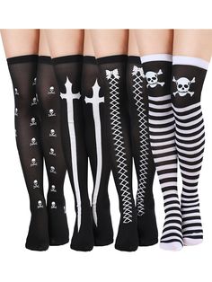 PRICES MAY VARY. Soft material: these stockings are made of polyester fiber; They are elastic, soft and comfortable to handle; You can enjoy different wearing experience with knee socks Pattern designs: different styles of the socks, printed with various patterns on the stockings, adding the festival atmosphere Wide applications: these socks are suitable for Halloween, Christmas, Mother's Day, cosplay party, stage shows, good addition to your wardrobe and make you more charming, also a nice gift Knee High Kitten Socks, Cheap Thigh-high Hosiery, Cheap Thigh-high School Hosiery, Cheap Black Knee-high Hosiery, Cheap Thigh High Tights For Parties, Cheap Black Thigh High Stockings, Cheap Casual Thigh-high Stockings, Cheap Thigh High Stockings For Winter, Cheap Knee-high Stockings