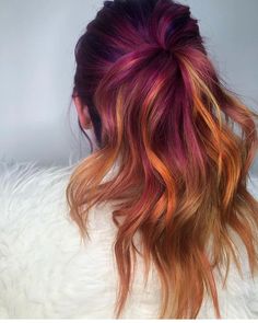 Wild Hair Color, Sunset Hair, Pulp Riot Hair Color, Performance Hairstyles, Wine Hair, Textured Haircut, Pulp Riot Hair, Hot Hair Colors