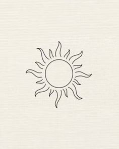 a black and white drawing of a sun