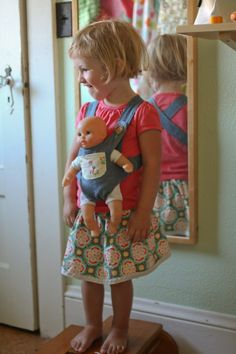 front facing Bitty Carrier Baby Carrier Pattern, Oldest Sister, Baby Bjorn, Before Baby