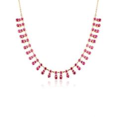 Unique Fine Ruby Choker Necklace in 14K Gold studded with round cut ruby of 4.28 carats. This stunning piece of jewelry instantly elevates a casual look or dressy outfit.  Ruby improves mental strength. Designed with round cut ruby set in prong settings making a necklace to make you stand out of the crowd. This is a perfect July birthstone necklace, Grandma Gift, Bridal Shower Gift, Mom Gift, Gift For Sister, Mother Daughter Gift, Bride To Be Gift, Bridesmaid Gift, Anniversary Gift, Friendsgiving Gift, Engagement Gift, Wedding Gift, Mother's Day Gift or any Holiday Gift for Mother, Sister, Daughter, Grandma, Fiancé, Girlfriend, Valentine, Family or Friend on your list.  PRODUCT DETAILS :-  Material - 14K Solid Yellow Gold Gemstone - Ruby Gemstone Weight - 4.28 cts Gemstone Shape - Round Ge Ruby Choker Necklace, Ruby Choker, Ruby Set, Dressy Outfit, Mother Daughter Gifts, Gift For Wedding, Mental Strength, Grandma Gift, July Birthstone