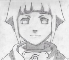 a drawing of an anime character with big eyes