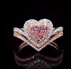 Material: 14K Rose Gold and Platinum Center stone: 6MM Lab Opal Accent stone: moissanite Ring size: 9 Pink Heart Rings, Crown Engagement Ring, Heart Shaped Diamond Ring, Stackable Wedding Bands, Sterling Silver Wedding Band, Silver Wedding Bands, Bridal Ring Sets, Sterling Silver Engagement Rings, Bridal Bands