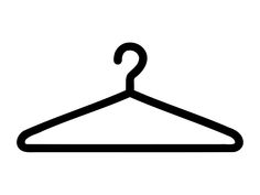 a black and white image of a hanger