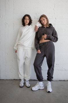 A staple in every wardrobe. The Core Sweatpant is made of 12 oz cotton with a vintage-inspired, baggy silhouette. Includes elasticized hem cuffs, drawstring waistband, and side pockets. Pair it with one of our Core sweatshirts to complete your matching lounge set. 100% ORGANIC COTTON 12 OZ BRUSHED TERRY STANDARD FIT HIGH RISE GARMENT WASHED Gray Cotton Tracksuit For Loungewear, Oversized Cotton Joggers For Fall, Oversized Cotton Joggers With Ribbed Cuffs, Baggy Sweatpants For Everyday In Fall, Baggy Sweatpants For Everyday Fall Wear, Cotton Sweatshirt With Pockets For Loungewear, Oversized Cotton Sweatpants For Fall, Oversized White Cotton Sweatpants, Gray Cotton Relaxed Fit Tracksuit