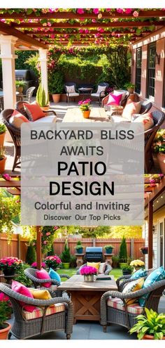 backyard bliss patio design with colorful and inviting decorating ideas for your top pick in the garden