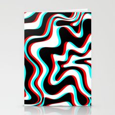 an abstract background with wavy lines in red, blue and green colors photographic print on canvas