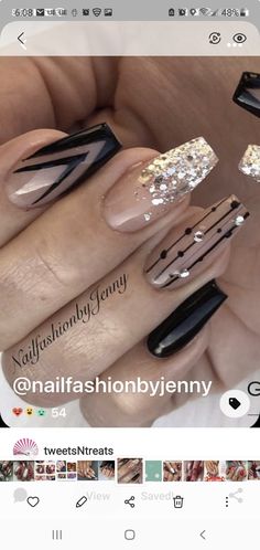 Nye Nails Acrylic, Ballerina Nails Designs Ideas, Nye Nails, Grunge Nails, Acrylic Nails Coffin Short, Elegant Nails