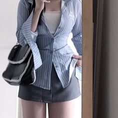 2023 Women Spring Summer Striped Y2k Shirt Long Sleeve Slim Gyaru Blouse Preppy Style New korean Fashion 2000s Aesthetic Clothes Spring Collared Y2k Tops, Spring Y2k Collared Tops, Y2k Collared Tops For Summer, Y2k Long Sleeve Shirt For Spring, Y2k Long Sleeve Blouse, Spring Button-up Ol Style Top, Y2k Style Long Sleeve Summer Shirt, Y2k Long Sleeve Summer Shirt, 90s Blue Button-up Top