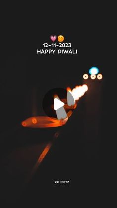 an advertisement for happy diwali on the back of a car with lights coming from it