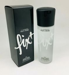 ~*~ MAC Prep + Prime Fix+  ~*~ ~*~  Primer & Setting Spray ~*~                                                                    A lightweight, mineral-rich mist that soothes and refreshes skin,   delivering an instant boost of hydration while finishing your makeup look.    Packed with vitamins and minerals and infused with a blend of green tea,    chamomile and cucumber, this mist gently soothes and refreshes skin  and delivers a soft sheen. It's designed to help set and improve the quality                               of your makeup for up to 12 hours.                                                                                                           ~*~ Full Size ~*~                                                     ~*~ 100ml/3.4oz ~*~ Mac Setting Spray, Spray Packaging, Mac Fix, Setting Spray, Vitamins And Minerals, Makeup Yourself, Mac Cosmetics, Green Tea, Mist