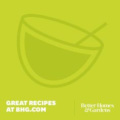 the cover of an article about great recipes at bhg com, featuring a bowl and chopsticks