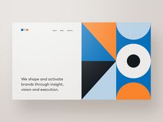 a brochure designed to look like an abstract art work with bold colors and shapes