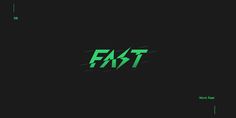 the logo for fast is shown on a black background with green lines and letters that read fast