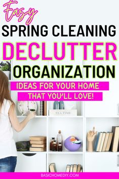 15 Genius Spring Cleaning Declutter Organization Ideas - Basic Home DIY Cleaning Product Recipes, Deep Spring, Spring Cleaning Guide, Bedroom Storage Solutions, Declutter Organization, Checklist Planner, Storage Solutions Bedroom, Diy Cleaning Products Recipes, Home Organization Tips