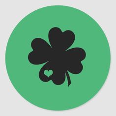 a shamrock with a heart in the center