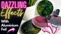 there are different types of glitters in bowls